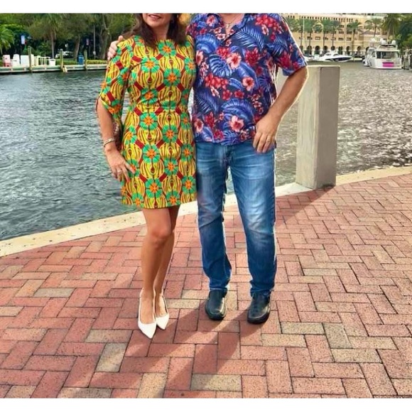 La DoubleJ Mini Dress, Reversible with 1970 inspired Size M - Picture 2 of 7